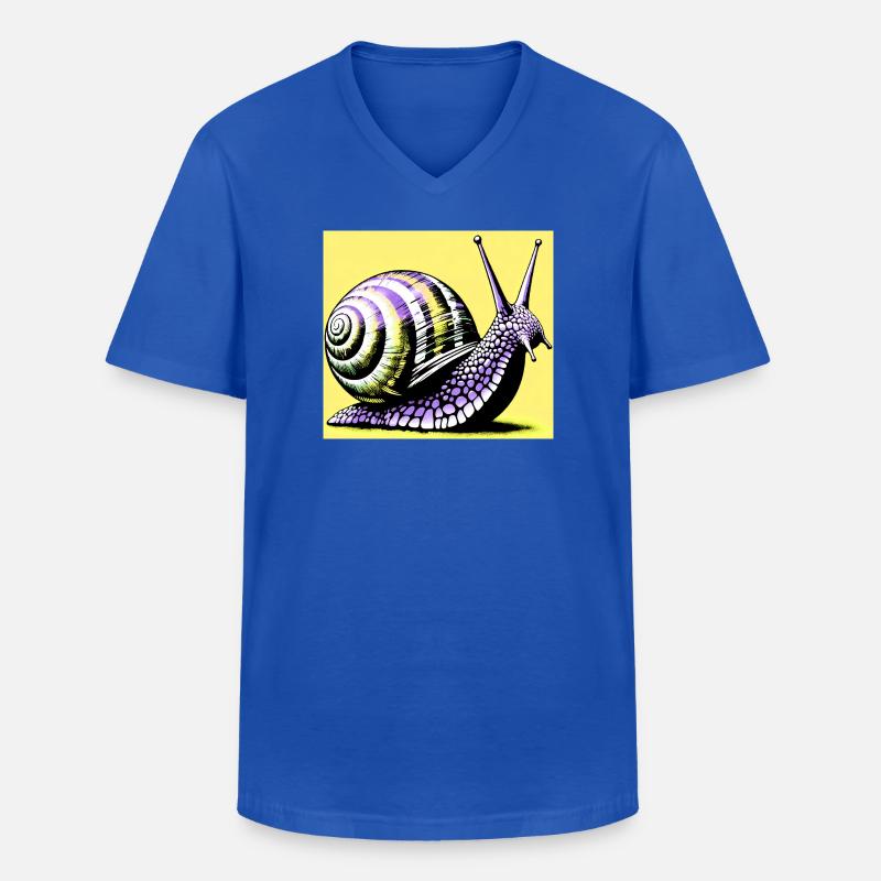 Schnecke - Männer-T-Shirt mit V-Ausschnitt - Royalblau