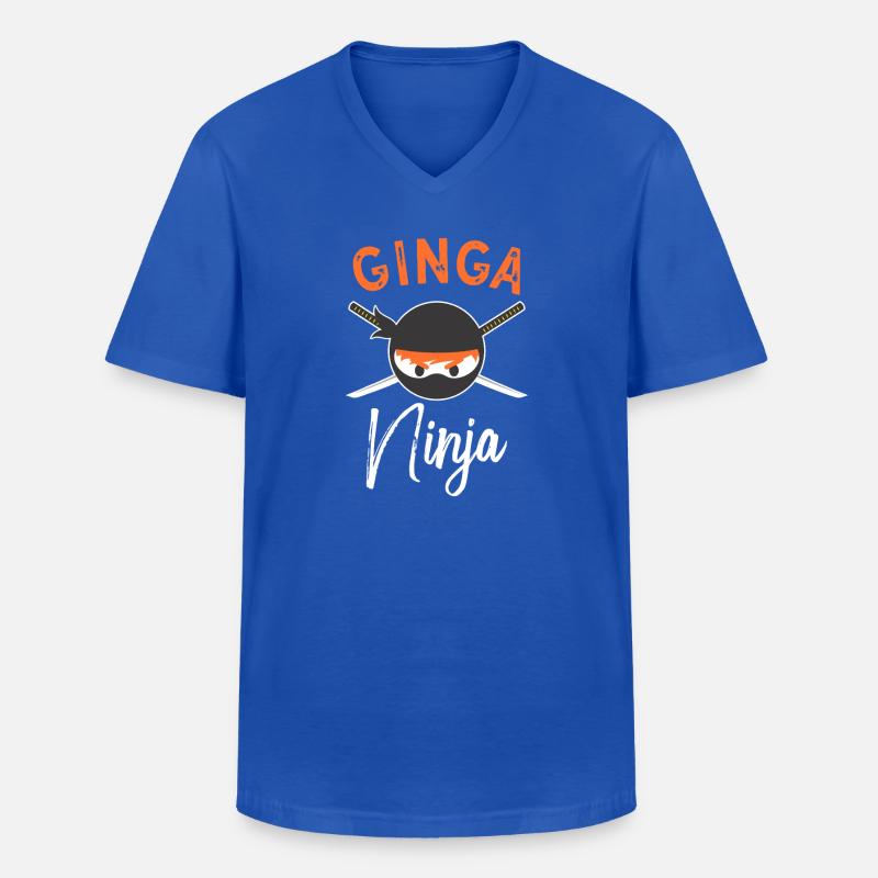 Ginga Ninja Emblem - Männer-T-Shirt mit V-Ausschnitt - Royalblau
