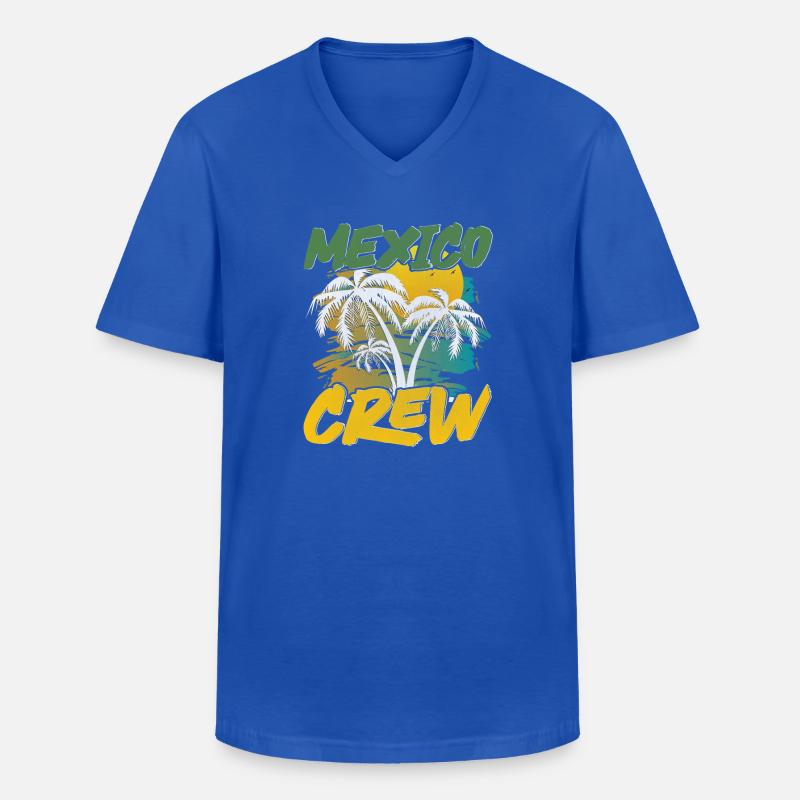 Mexiko Crew - Männer-T-Shirt mit V-Ausschnitt - Royalblau
