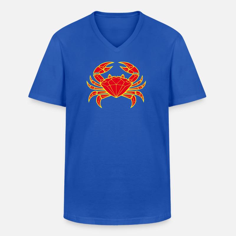 Krebs – Schutz & Stärke - Männer-T-Shirt mit V-Ausschnitt - Royalblau
