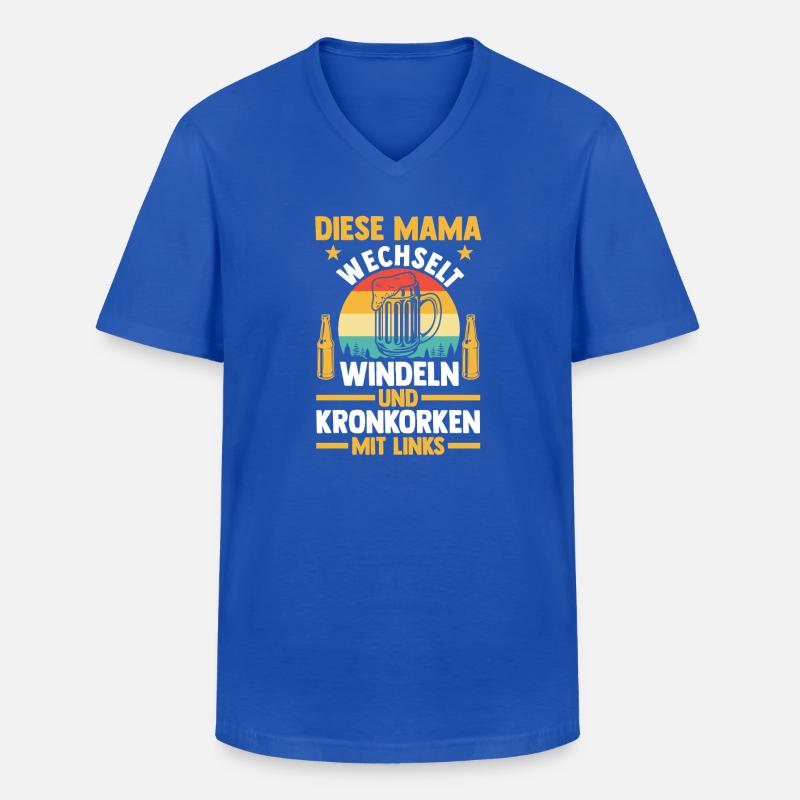 Bier Bierliebhaberin Mutter Mama - Männer-T-Shirt mit V-Ausschnitt - Royalblau