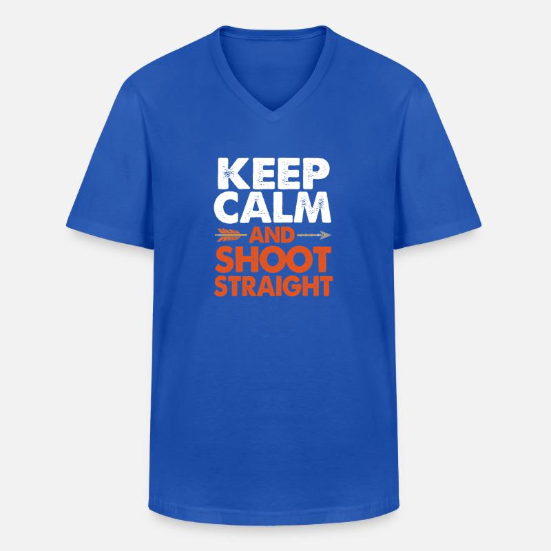Bogen Bogenschütze Bogenschießen - Männer-T-Shirt mit V-Ausschnitt - Royalblau
