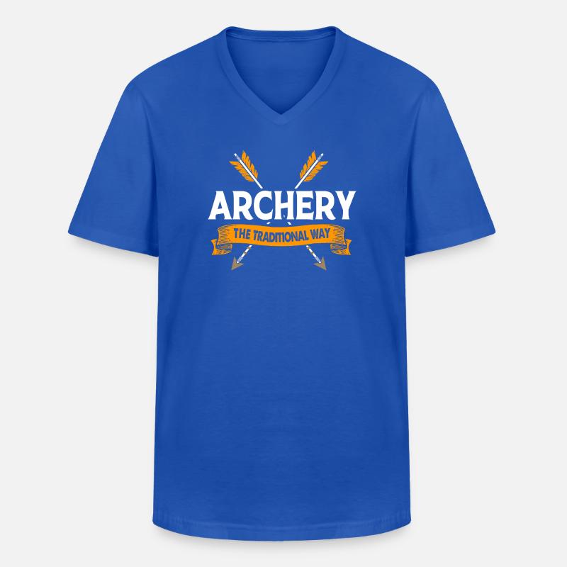 Bogenschießen Bogen Bogenschütze - Männer-T-Shirt mit V-Ausschnitt - Royalblau