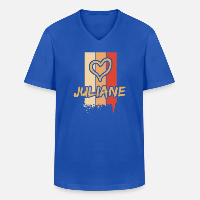 Geschenkidee Juliane - Männer-T-Shirt mit V-Ausschnitt - Royalblau