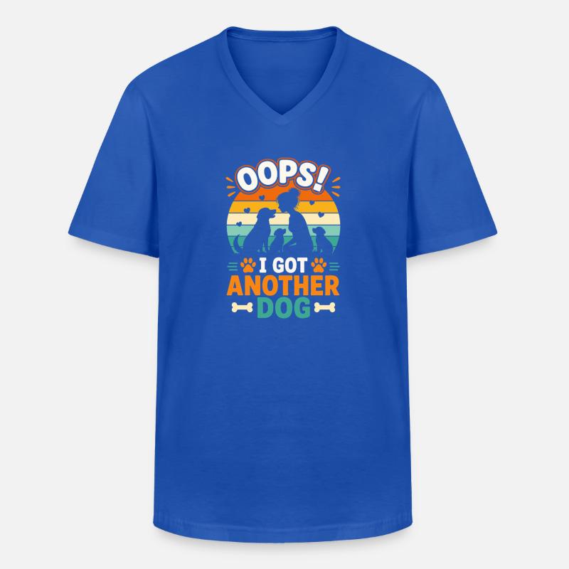 Noch ein Hund: Oops! - Männer-T-Shirt mit V-Ausschnitt - Royalblau