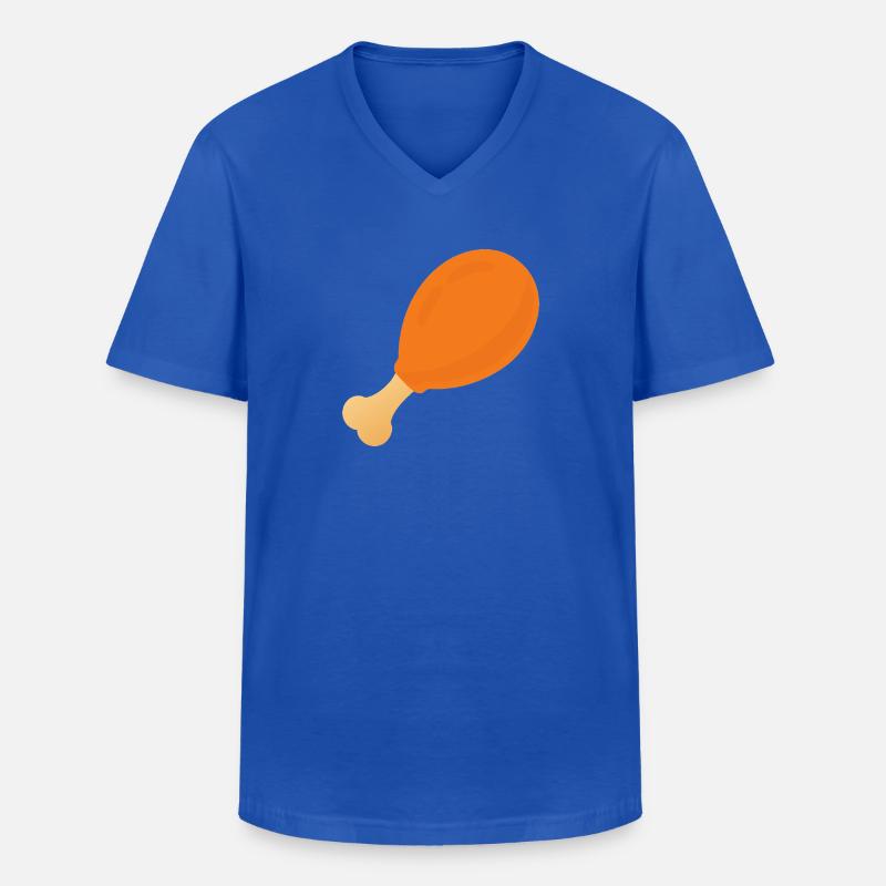Chicken Drumstick - Männer-T-Shirt mit V-Ausschnitt - Royalblau