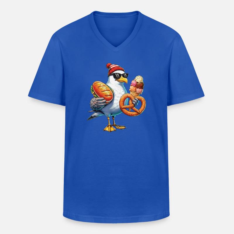 Möwe Brezel Eiscreme - Men's V-Neck T-Shirt - royal blue
