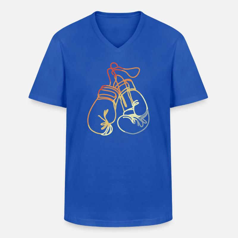 Boxhandschuhe Retro Style - Männer-T-Shirt mit V-Ausschnitt - Royalblau