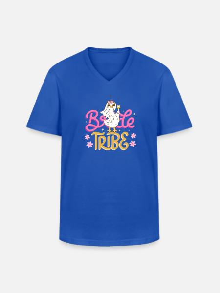 Bachelorette Tribe Tee - Men's V-Neck T-Shirt - royal blue