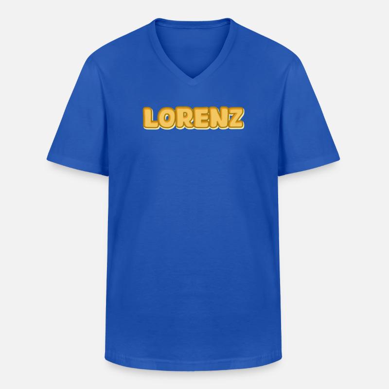 Lorenz Lorenz - Männer-T-Shirt mit V-Ausschnitt - Royalblau