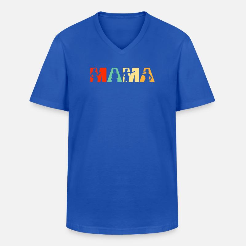 Polizei Mama Polizei Mutter Retro - Männer-T-Shirt mit V-Ausschnitt - Royalblau