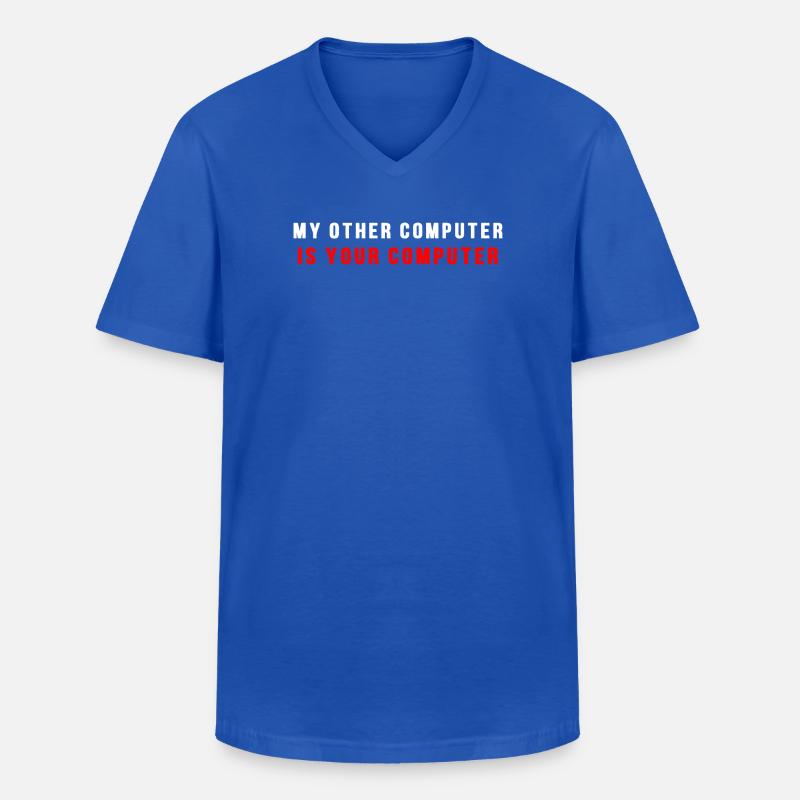 Mein anderer Computer ist dein Computer - Männer-T-Shirt mit V-Ausschnitt - Royalblau