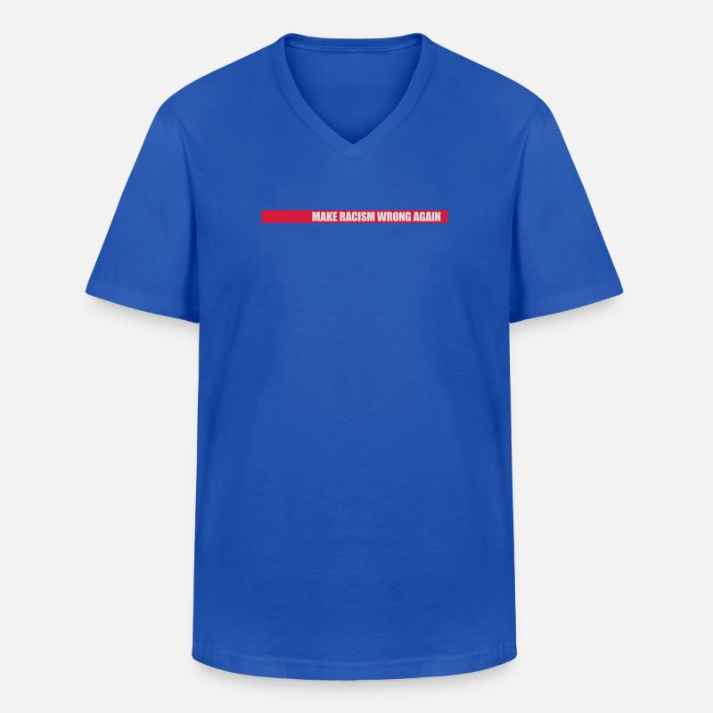 make racism wrong again - Männer-T-Shirt mit V-Ausschnitt - Royalblau