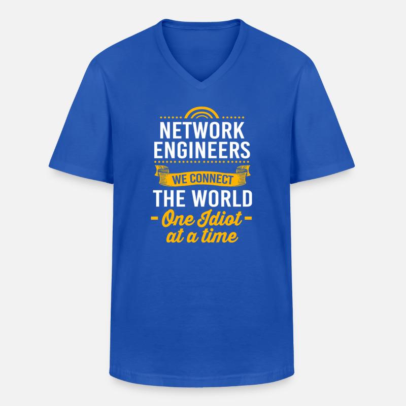 Netzwerk Ingenieur Programmierer Informatiker - Männer-T-Shirt mit V-Ausschnitt - Royalblau