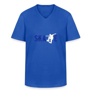 Skate - Männer-T-Shirt mit V-Ausschnitt - Royalblau - Vorne - AI Model Male 178 dark (178cm)