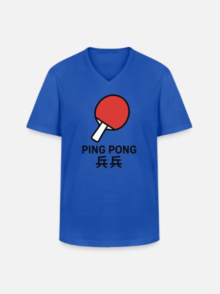 Ping-Pong Racket - Table Tennis - Men's V-Neck T-Shirt - royal blue