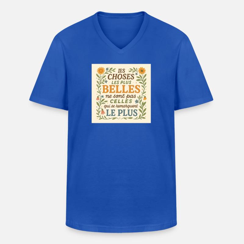 Die schönsten Dinge - Männer-T-Shirt mit V-Ausschnitt - Royalblau