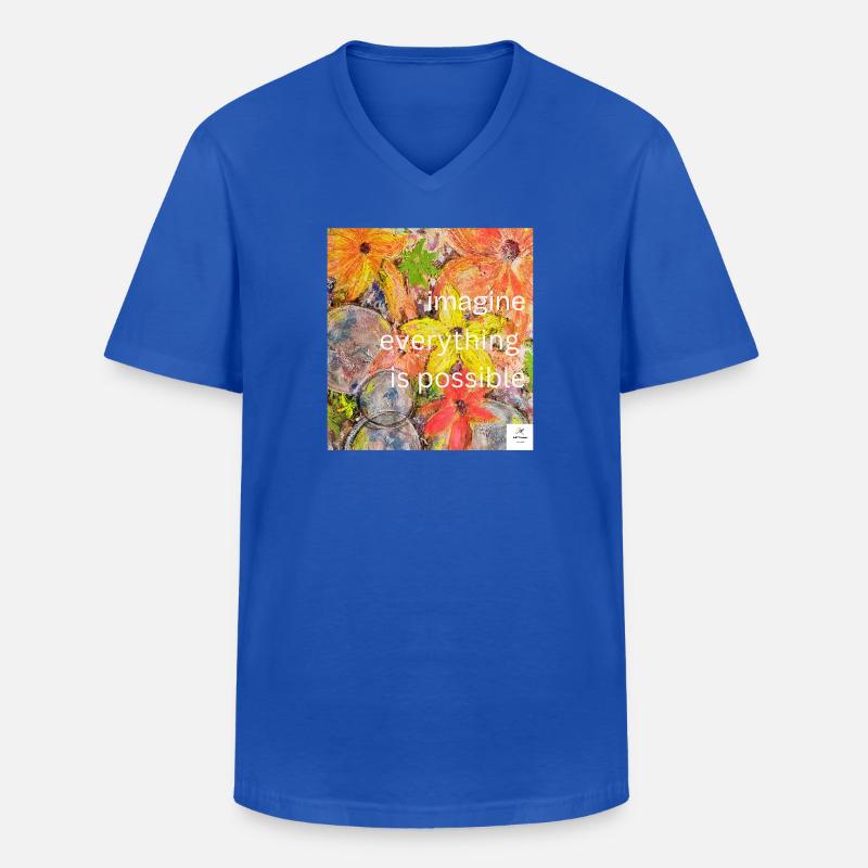 imagine everything is possible I statementstyle  - Männer-T-Shirt mit V-Ausschnitt - Royalblau