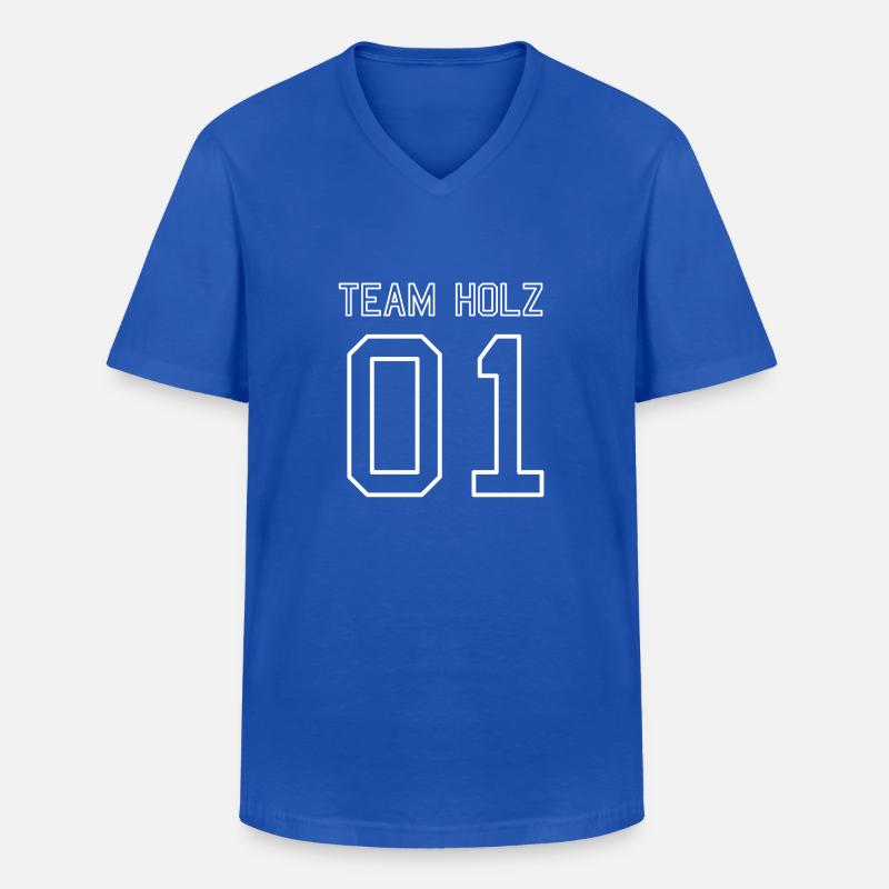 team holz 1 - Männer-T-Shirt mit V-Ausschnitt - Royalblau