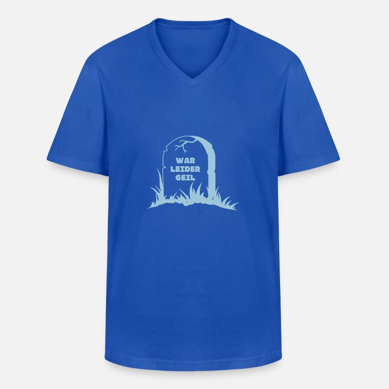 war leider geil Grabstein - Männer-T-Shirt mit V-Ausschnitt - Royalblau