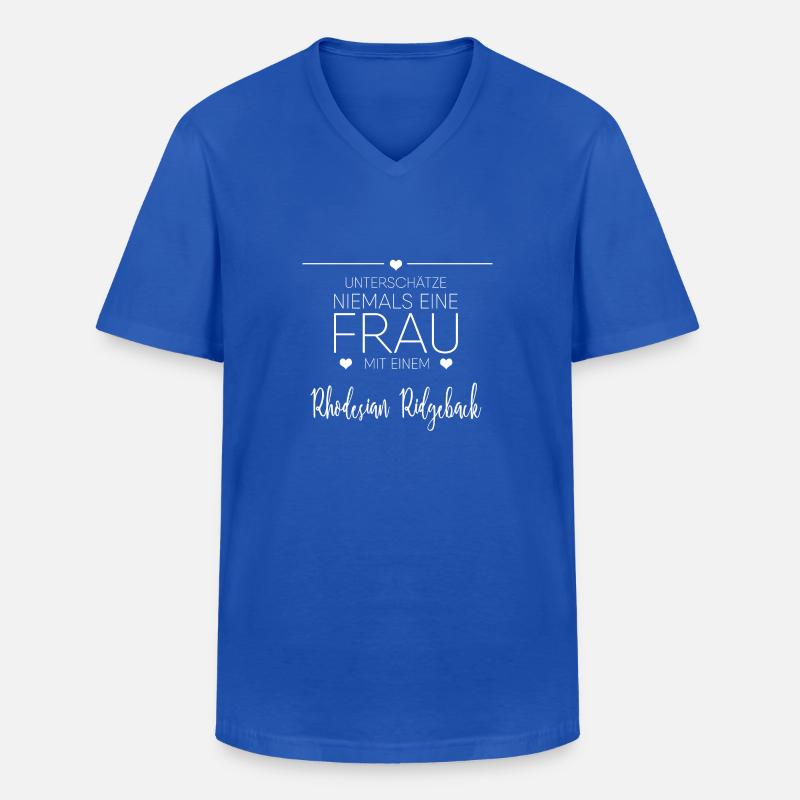 Rhodesian Ridgeback Geschenk - Männer-T-Shirt mit V-Ausschnitt - Royalblau