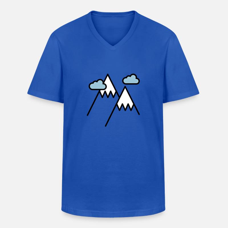 Der Berg ruft - Männer-T-Shirt mit V-Ausschnitt - Royalblau