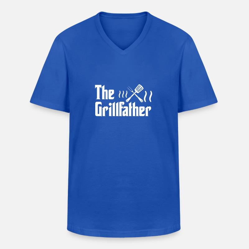 BBQ Grill - Männer-T-Shirt mit V-Ausschnitt - Royalblau