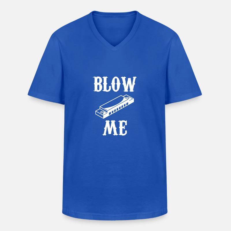 harmonica - harmonica player - harmonica - Men's V-Neck T-Shirt - royal blue
