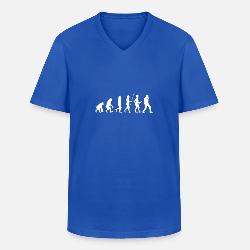 Harmonica - Harmonica Player - Evolution - Men's V-Neck T-Shirt - royal blue