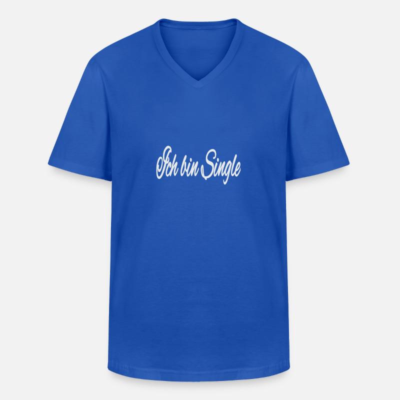 Ich bin Single - Männer-T-Shirt mit V-Ausschnitt - Royalblau