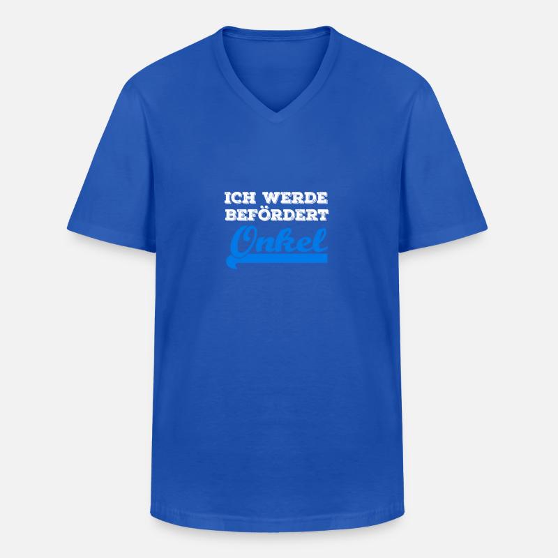 ich werde befördert: Onkel | Geschenk - Männer-T-Shirt mit V-Ausschnitt - Royalblau