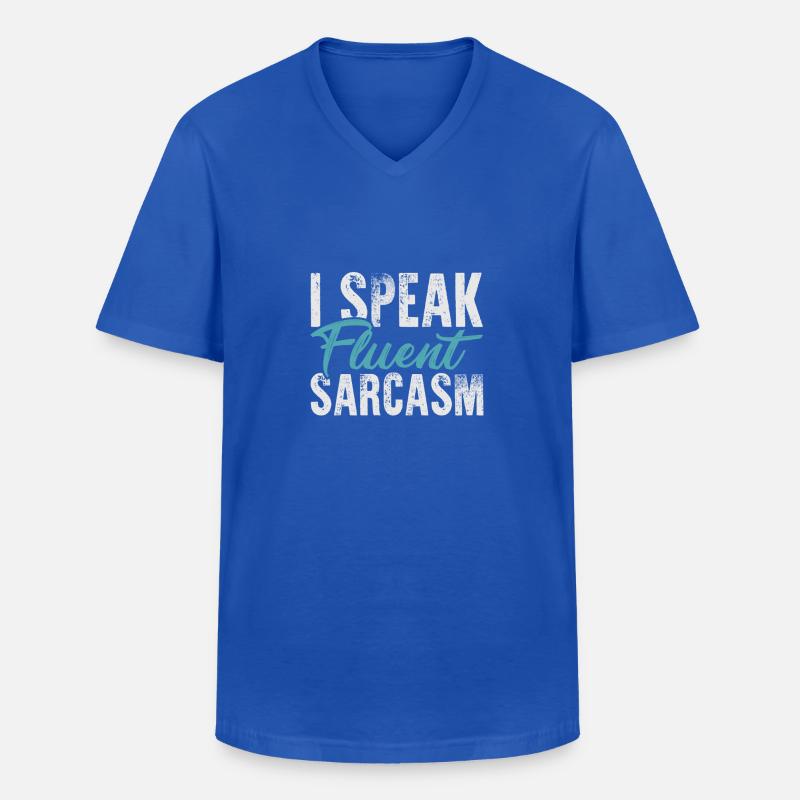 Sarkasmus - Männer-T-Shirt mit V-Ausschnitt - Royalblau
