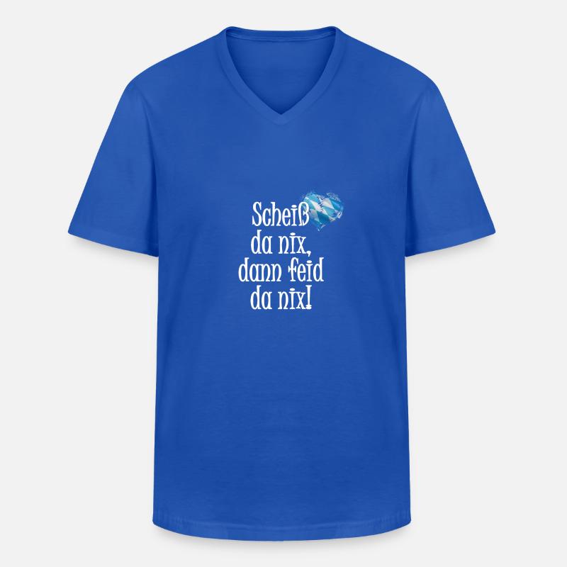 Scheiss da nix Bayern - Männer-T-Shirt mit V-Ausschnitt - Royalblau