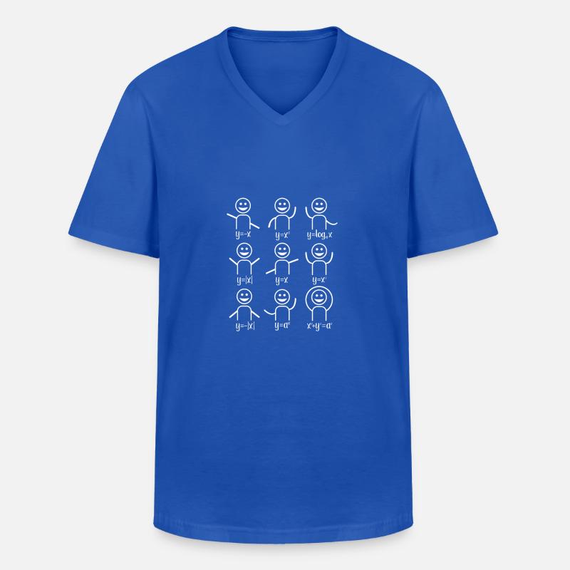 Math teacher algebra dance math - Men's V-Neck T-Shirt - royal blue