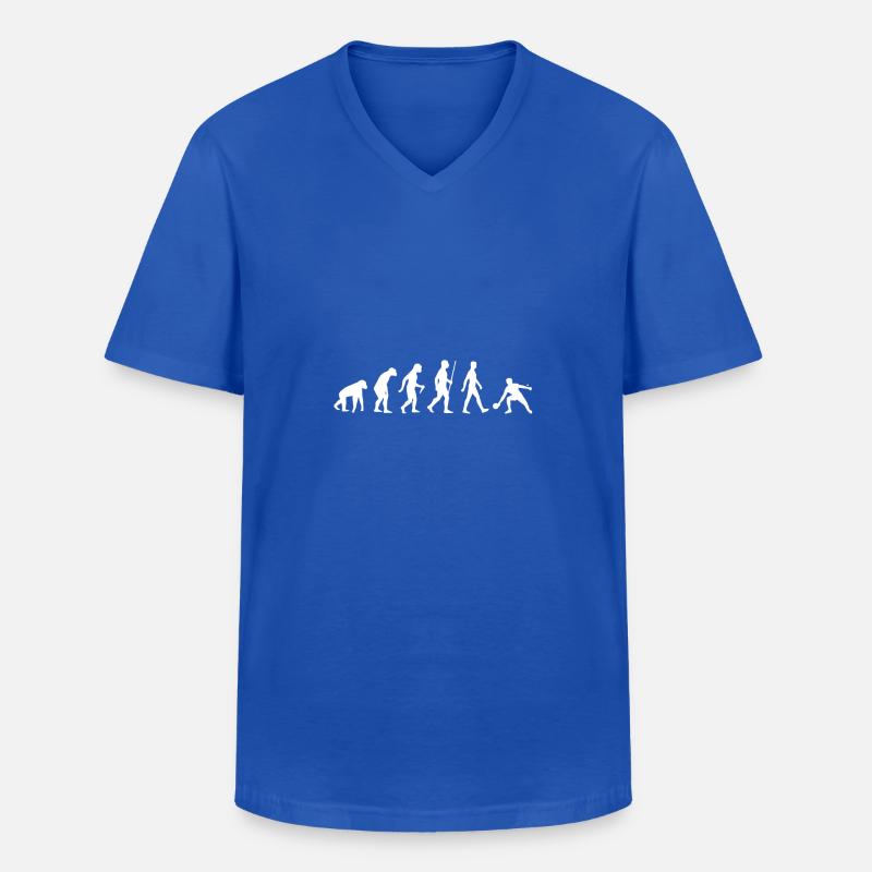 Table Tennis - Evolution - Development - Gift - Men's V-Neck T-Shirt - royal blue