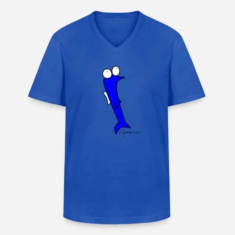 Plötzfisch - Piscis Rutilus - Männer-T-Shirt mit V-Ausschnitt - Royalblau