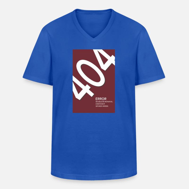Error 404 Motivation Not Found - Männer-T-Shirt mit V-Ausschnitt - Royalblau
