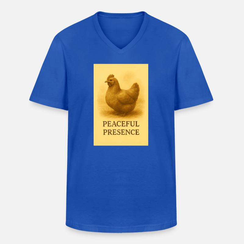 Stille Hühnerpräsenz - Männer-T-Shirt mit V-Ausschnitt - Royalblau