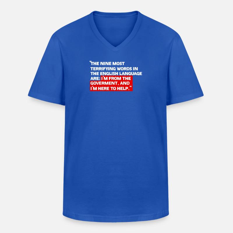 Ich bin von der Regierung - Männer-T-Shirt mit V-Ausschnitt - Royalblau
