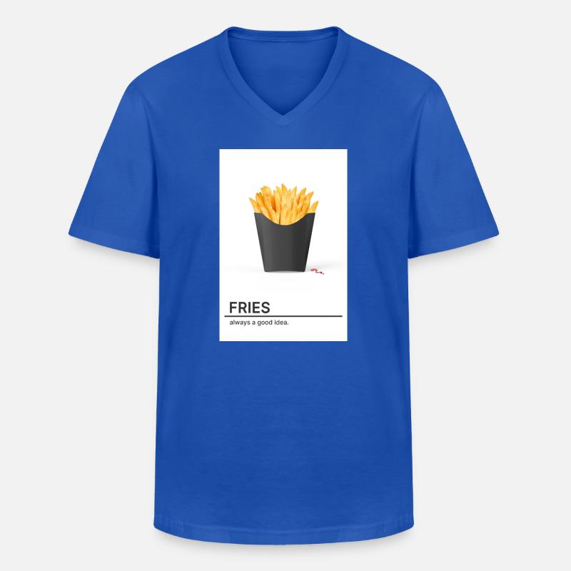 Fries Always A Good Idea - Männer-T-Shirt mit V-Ausschnitt - Royalblau