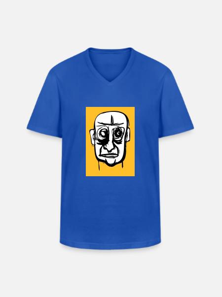 Kaput face - Men's V-Neck T-Shirt - royal blue