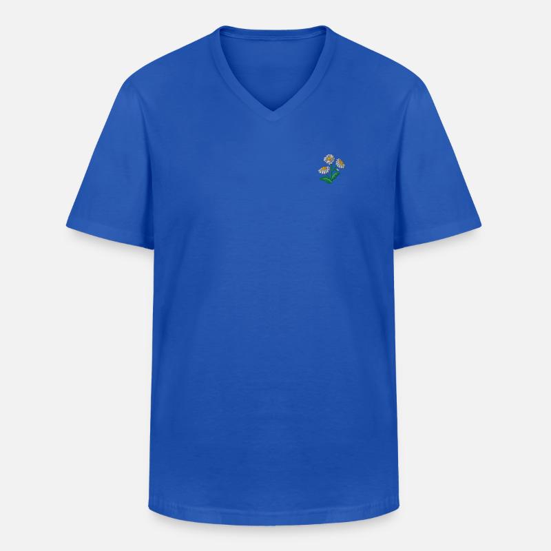 Gänseblümchen - Männer-T-Shirt mit V-Ausschnitt - Royalblau