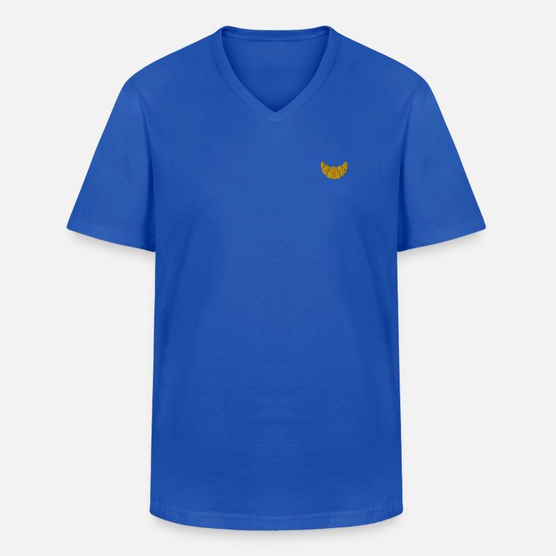 Croissant bestickt - Männer-T-Shirt mit V-Ausschnitt - Royalblau