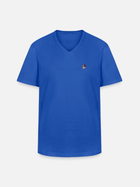 Ketchup and mustard embroidered - Men's V-Neck T-Shirt - royal blue