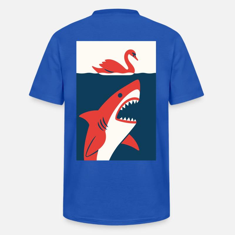Schwan trifft Hai #2 - Männer-T-Shirt mit V-Ausschnitt - Royalblau