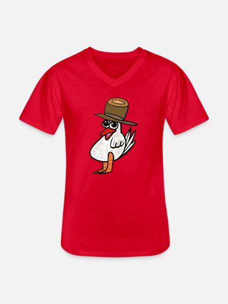 Chicken Rooster Chickens Kids Child - Men's V-Neck T-Shirt - red