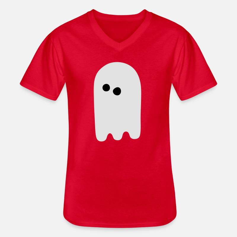 Gespenst - Männer-T-Shirt mit V-Ausschnitt - Rot