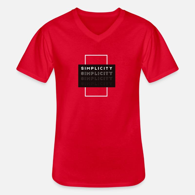 Simplicity - Männer-T-Shirt mit V-Ausschnitt - Rot