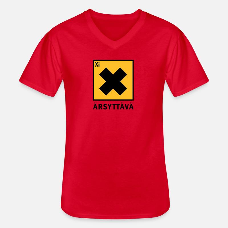 irritierend - Männer-T-Shirt mit V-Ausschnitt - Rot