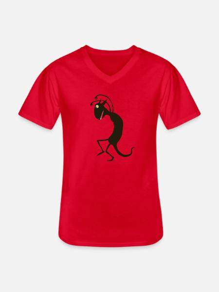 schleichendes Monster - Männer-T-Shirt mit V-Ausschnitt - Rot